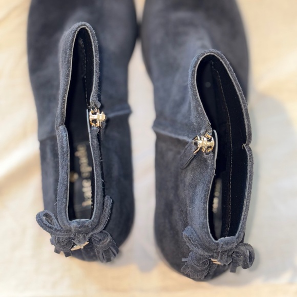 Kate Spade | Black Leather/Suede Chelsea Boots with Tassels | Wmns Sz 9.5B US - Picture 8 of 8